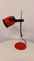 Vintage Space Age Tischlampe, Industrial Look in rot 70`s
